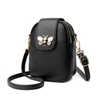 PALAY Small Crossbody Phone Bag for Women with Multi Layer Zipper Compartments 5.1×3.2×7.8 in PU Leather | Classic Solid Color Purse for Daily Use