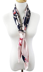 PALAY® Scarf For Women Stylish Satin Square Silk Like Hair Scarves Wraps Headscarf Sleeping 90 90Cm Female Pink 3PCS