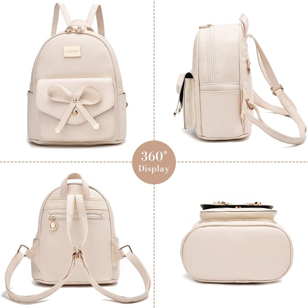 PALAY Women's Small Backpack for Travel with Three Compartments 28x14x32 cm | Waterproof Oxford Cloth Quilted Design