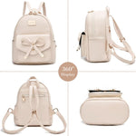 PALAY Women's Small Backpack for Travel with Three Compartments 28x14x32 cm | Waterproof Oxford Cloth Quilted Design