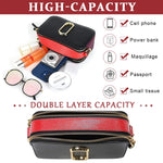 PALAY® Crossbody Bag for Women Small Square PU Bag for Women Hand Bag Clutch Bag Sling Bag with Detachable Wide Shoulder Belt Pure Color Shoulder Bag for Daily, Black
