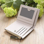 PALAY Wallets for Women for Daily Use with Smooth Zipper Pocket 12×9.5×2cm PU Leather Pink Purse