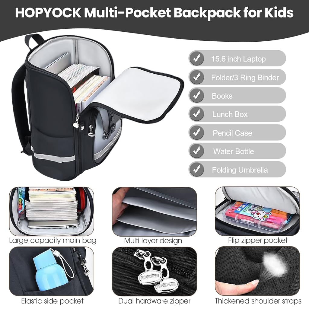 PALAY School Backpack for Kids with Night Reflection and Multi Pocket Design | Comfortable Padded Support