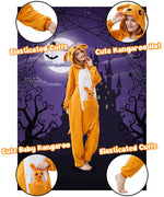 PALAY Cartoon Kangaroo Winter Pajama for Women with Hood and Pocket | Soft Polar Fleece Lounge Sleepwear