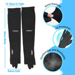 PALAY Hand Gloves for Sun Protection with Non Slip Palm and Touch Screen Design | Ice Silk UV Arm Sleeves