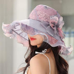 PALAY® Large Bucket Hat Beach Hat for Women Stylish Fashion Sun Hats for Women Floral Prints Wide Brim Summer Hats for Women Sun Protection - Lightweight & Breathable