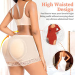 PALAY® Women's Seamless Butt Lifter Panties Lace Boy Shorts Hip Enhancer Padded Underwear