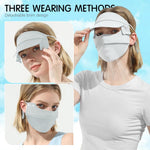 PALAY Full Face Sun Mask for Women with Detachable Brim UPF 50 Protection | 2PCS Green
