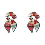 PALAY Silk Scarf for Women featuring Floral Print Satin 59x5.2 in Set of 2 | Stylish Accessory