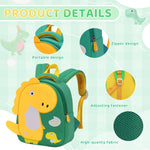 PALAY Kids School Backpack for Preschool with 33x26x12cm Storage | Neoprene Dinosaur Design