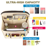 PALAY Bag Organizer Insert for Backpacks with Multi-Divider Design 24x12x30cm Felt Liner