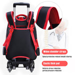 PALAY School Backpack for Girls with Detachable 2 Three Wheel Rollers | PU Fabric Travel Bag