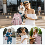 PALAY School Bag for Girls with 3 Zipper Compartments and Waterproof Nylon | Purple Backpack