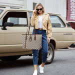 PALAY Women Tote Bag for Office and Travel with Multi Pocket Design 34x14x29cm PU Leather