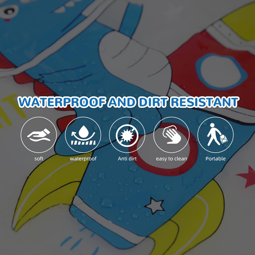 PALAY Kids Raincoat for School with Integrated Backpack Cover and EVA Cartoon Hood | 6–10 Years