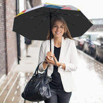 PALAY Umbrella for Women with Automatic One Button Fold and 8 Ribs Windproof Design | UV Protection Travel Size 11.5 in
