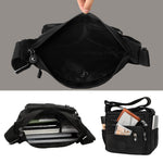 PALAY Women Crossbody Bag for Travel and Daily Use with Multi Layer Compartments | Black Nylon 10.2x8.2 in