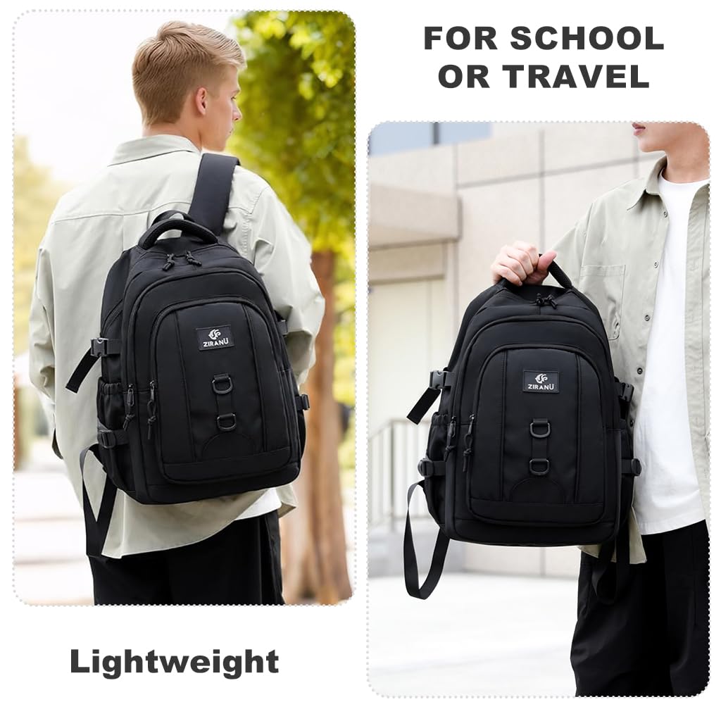PALAY Backpack for School and Travel with 16 inch Laptop Compartment and Padded Straps | Black