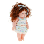 PALAY® Magideal Handmade Realistic Baby Girl Vinyl Doll Rotatable Legs Arms with Removable Clothes Set (30 cm, Green)
