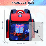 PALAY School Backpack for Boys with 32x19x42cm Capacity and Dual Zipper Design | Waterproof Red Bag for Kids 6–12