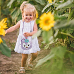 PALAY Purse for Girls with Adjustable Strap and Silicone Material in Vibrant Purple | Cute Cartoon Sling Bag for Keys and Coins