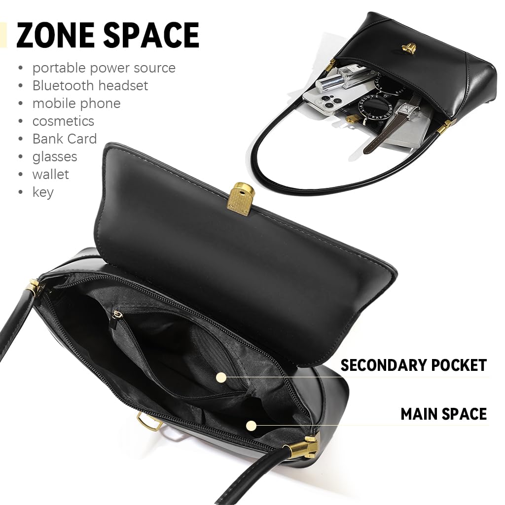 PALAY Shoulder Bag for Women featuring 11 in Handle and Gold Tone Hardware | Vegan Leather Hobo