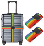 PALAY® Rainbow 2 Pack Heavy Duty TSA Approved Non-Slip Adjustable Suitcase, Travel Luggage Bag Straps Belts with Quick-Release Buckle Accessories