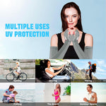 PALAY Arm Sleeves for Sun Protection with Fingerless Gloves and Anti Slip Grip | 1 Pair 3 PCS