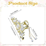 PALAY Big Hair Claw Clips for Women featuring Jasmine Flower Tassel Rhinestones | Strong Metal Hold