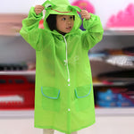 PALAY® Raincoat for Kids Boys Girls with Hood, Polyester Rain Ponchos with Pockets and School Bag Coverage, Bright Color Raincoat for 3-7 Years Old Kids