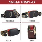 PALAY® Crossbody Bag for Women Small Square PU Bag for Women Hand Bag Clutch Bag Sling Bag with Detachable Wide Shoulder Belt Pure Color Shoulder Bag for Daily, Black