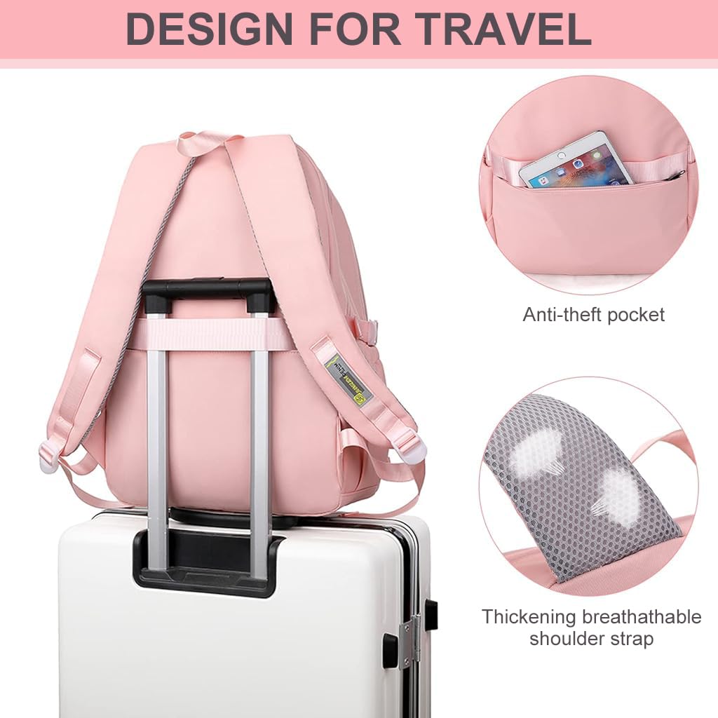 PALAY School Backpack for Students with 15.6 in Laptop Compartment and Padded Straps | Waterproof Oxford Cloth Design for Girls