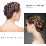 PALAY Hair Clips for Women with 7 Teeth Comb featuring Purple Rhinestone Design | Elegant Accessory for Weddings and Daily Wear