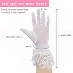 PALAY Lace Gloves for Weddings and Parties featuring Butterfly Bow in White 25×8 cm | Elegant Bridal Accessory