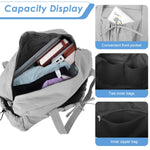 PALAY Traveling Bag for Women with Adjustable Shoulder Strap and 45 x 17 x 26 cm Capacity | Grey Oxford Gym Tote for Fitness and Travel
