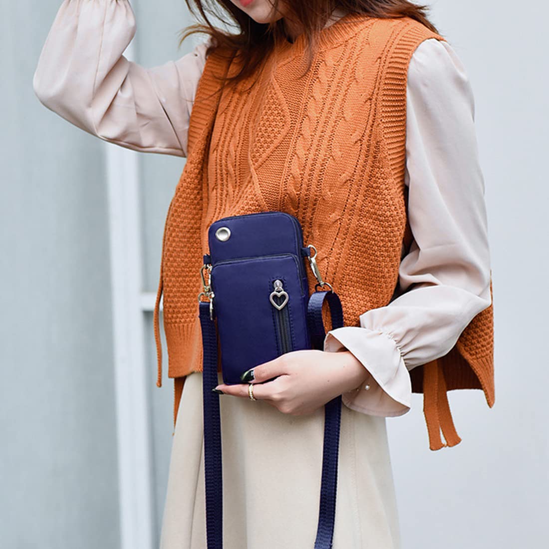 PALAY Small Crossbody Wallet Phone Bag for Women with Card Slots and Adjustable Strap | Waterproof Oxford Cloth Handbag