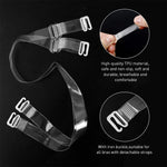 PALAY Invisible Bra Straps for Off Shoulder Dresses with Adjustable 1.2cm Width | 2 Pairs Clear Replacement