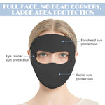 PALAY Full Face Mask for Outdoor Activities with UPF 50+ Sun Protection Ice Silk Fabric | Adjustable On-Ear Ties for Women