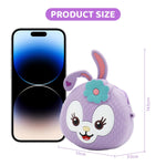 PALAY Purse for Girls with Adjustable Strap and Silicone Material in Vibrant Purple | Cute Cartoon Sling Bag for Keys and Coins