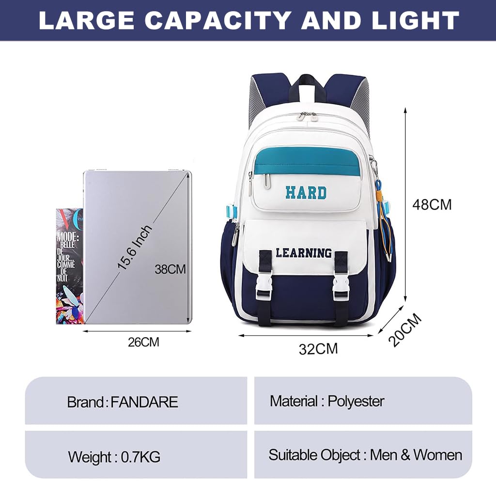 PALAY School Backpack featuring Multi Compartments for 15.6 in Laptop with Waterproof Oxford Cloth | Comfortable Padded Straps for Girls