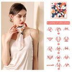 PALAY Square Polyester Scarf for Women with Satin Silk Feel 22×22 in | Soft Printed Wrap