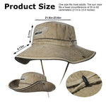 PALAY® Bucket Hat for Women Summer Sun Hats for Women Men, Fashion Wide Brim Bucket Hats with Adjustable Windproof Chin Strap, Cotton Women Hat for Hiking, Fishing, Camping Khaki