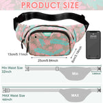PALAY Waist Bag for Women featuring Double Layer Zipper Pockets and Waterproof Nylon | Pink Floral Lightweight Travel Fanny Pack