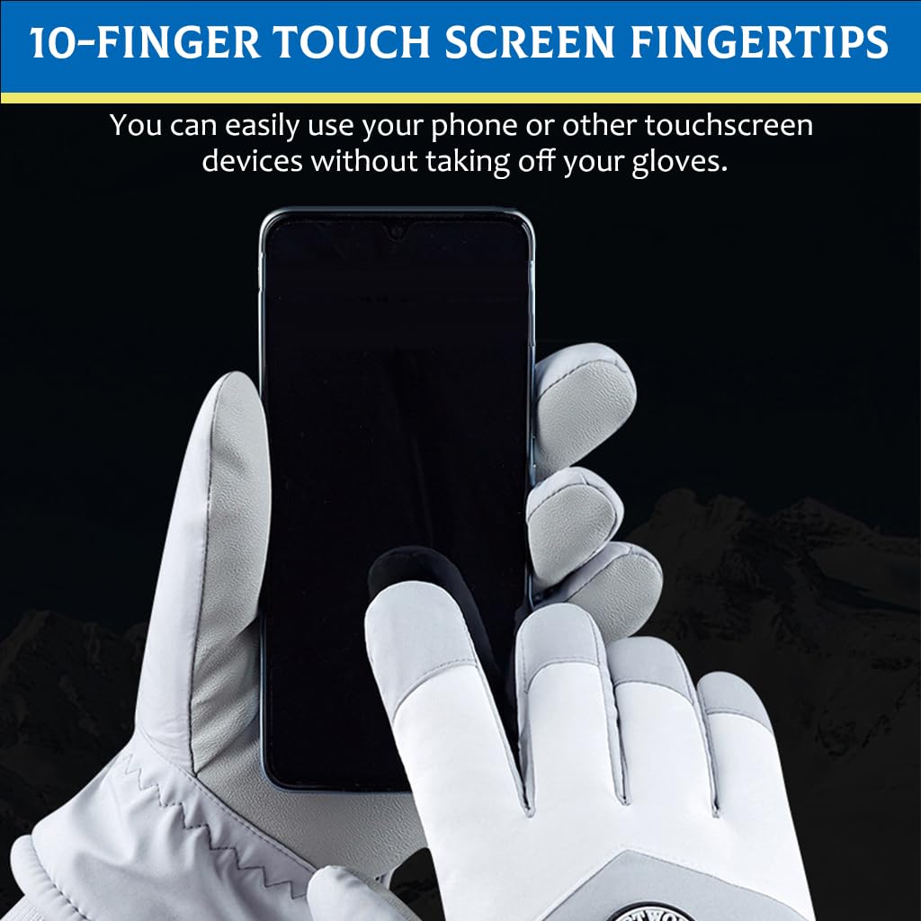 GUSTAVE® Winter Women Gloves Wool Fleece Liner Touchscreen Thermal Warm Outdoor Sports Thermo 3 PCS