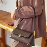 PALAY Shoulder Bag for Women with 28x9x13 cm Design featuring Metal Nubs | Vegan Leather Bronze Hobo
