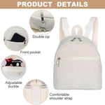 PALAY Small Backpack for Women with Double Layer Zipper 18x11x19 Corduroy Design | Travel and Daily Use