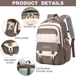 PALAY School Backpack for Travel and Hiking with Dual Handles and Breathable Back Support | Nylon and Oxford Fabric