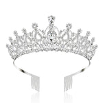 PALAY® Unisex Crystal Tiara Crown with Rhinestones Comb