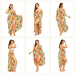 PALAY Women Beach Dress Cover Up for Summer with Quick Dry Polyester and Backless Floral Style