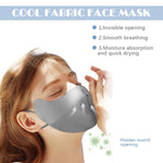 PALAY® Ice Silk Face Mask, Sun Protection Mask, UPF 50+ Full Face Cover for Women, Sun Protection Face Mask, Fashion Breathable Cooling Biker UV Face Mask with Removable Forehead Piece (Grey)